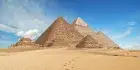 Giza Pyramids from the panoramic viewpoint — achievable in a Cairo airport layover